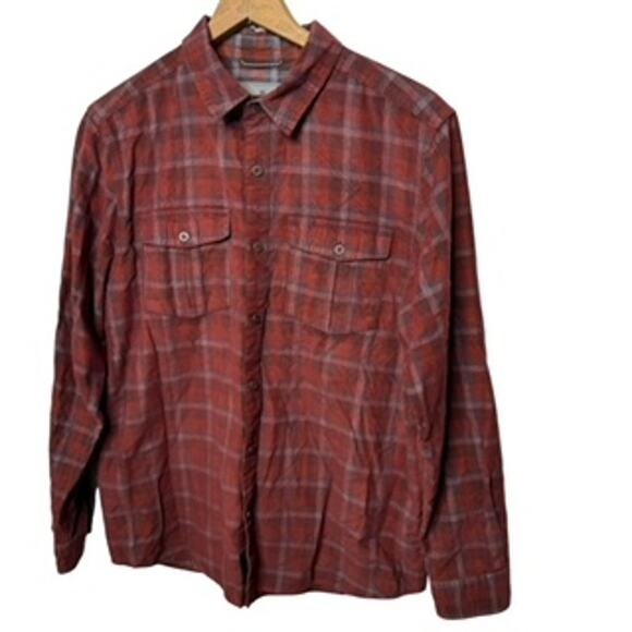 Royal Robbins Covert Cord Organic Cotton Plaid Shirt Button Down Mens Size Large - Picture 4 of 12